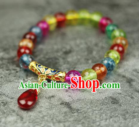 Handmade Chinese Traditional Crystal Bracelet Traditional Classical Hanfu Jewelry Accessories for Women