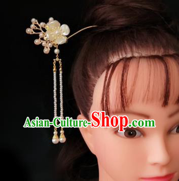 Chinese Ancient Traditional Hanfu Tassel Step Shake Hairpins Handmade Classical Hair Accessories for Women
