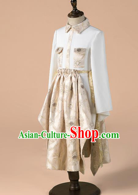 Children Catwalks Costume Girls Catwalks Compere Modern Dance Full Dress for Kids