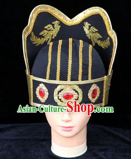 Traditional Chinese Beijing Opera Scholar Hair Accessories Peking Opera Niche Black Hat for Men