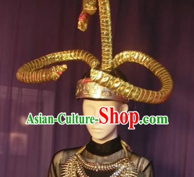 Halloween Cosplay Egypt Snake Hair Accessories Brazilian Carnival Parade Headwear for Men