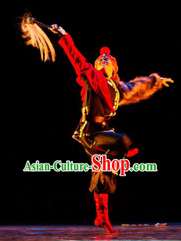 Chinese Traditional Classical Dance Costumes Drama Performance Dance Ethnic Clothing for Men