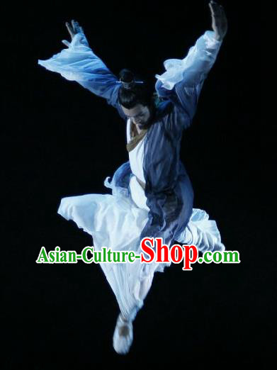 Chinese Traditional Classical Dance Costumes Drama Performance Single Dance Hanfu Clothing for Men