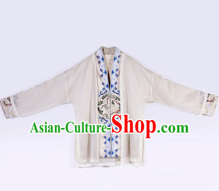 Chinese Traditional Tang Suit Costumes National Embroidered Overcoat for Men