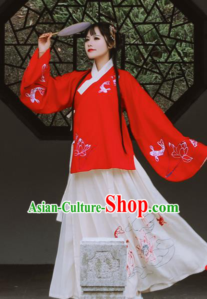 Traditional Chinese Ming Dynasty Aristocratic Lady Costumes Ancient Cosplay Princess Hanfu Dress for Women
