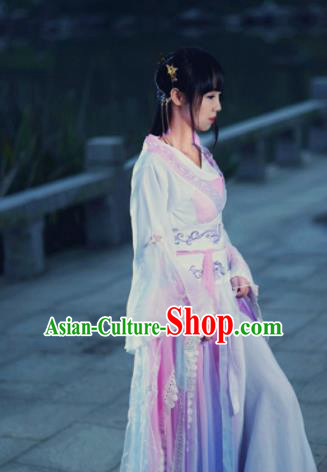 Traditional Chinese Song Dynasty Princess Costumes Ancient Cosplay Peri Swordswoman Hanfu Dress for Women