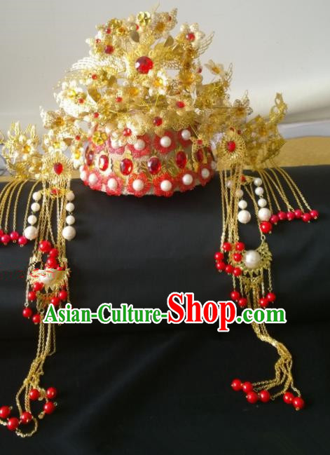 Chinese Ancient Empress Phoenix Coronet Hair Accessories Tang Dynasty Queen Hairpins Headwear for Women