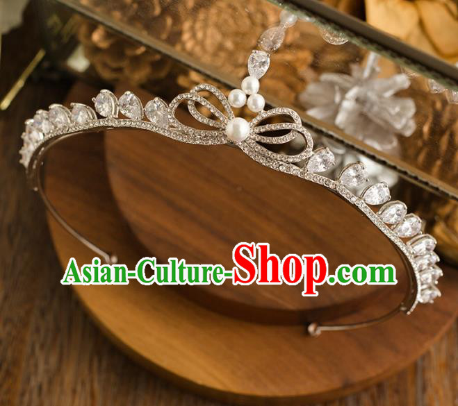 Top Grade Handmade Wedding Princess Hair Accessories Bride Crystal Royal Crown Headwear for Women