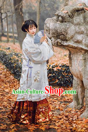 Chinese Traditional Ming Dynasty Historical Costumes Ancient Aristocratic Lady Hanfu Dress for Women