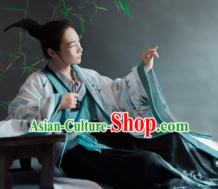 Chinese Traditional Han Dynasty Prince Historical Costumes Ancient Nobility Childe Hanfu Clothing for Men