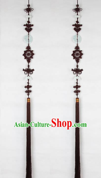 Chinese Traditional Buddhist Supply Monk Buddhism Accessories Monks Brown Tassel Pendant