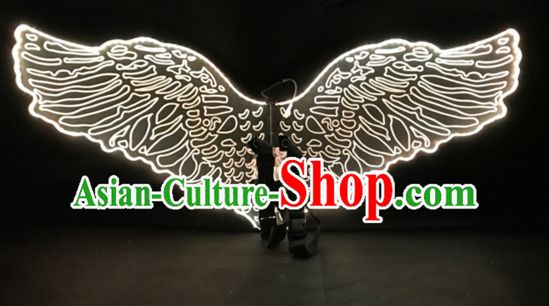 LED Lights Luminous Big Wings Butterfly Dance Costumes Dancing Costume Complete Set