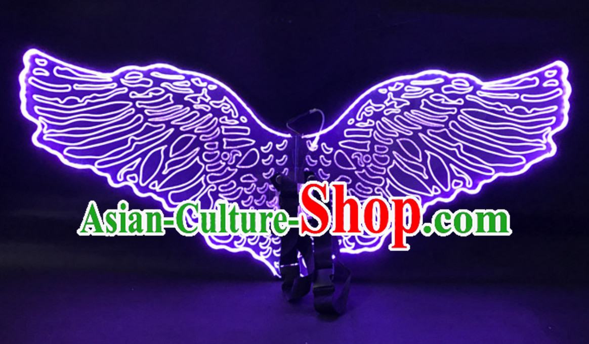 Big Party LED Lights Luminous Big Wings Butterfly Dance Costumes Dancing Costume Complete Set
