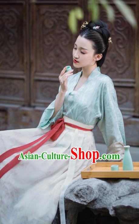 Chinese Ancient Song Dynasty Princess Hanfu Dress Historical Costumes Complete Set for Women