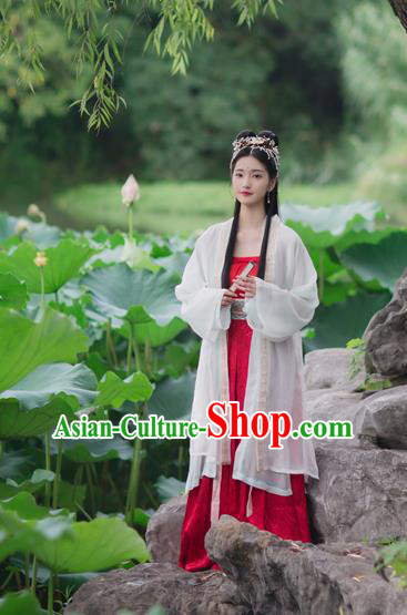 Chinese Traditional Song Dynasty Nobility Lady Hanfu Dress Ancient Palace Historical Costumes for Women