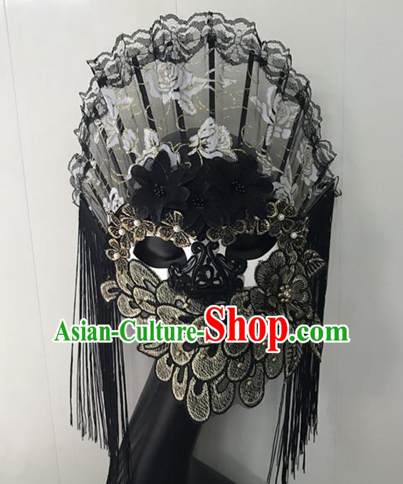 Top Halloween Accessories Brazilian Carnival Catwalks Embroidered Lace Masks for Women