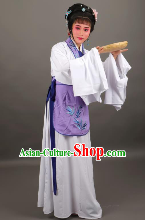 Professional Chinese Traditional Beijing Opera Maidservants Dress Ancient Country Lady Costume for Women