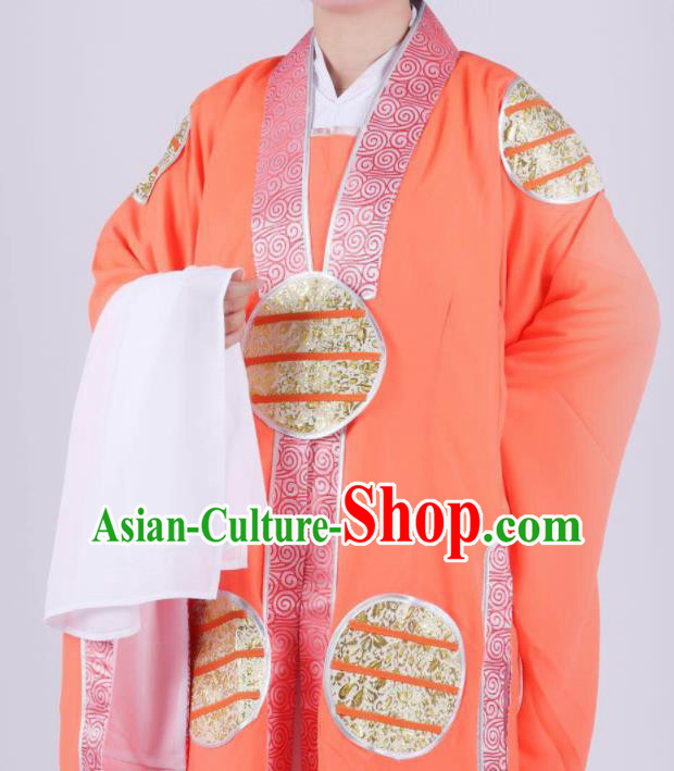 Chinese Traditional Peking Opera Actress Orange Dress Ancient Dowager Countess Costume for Women