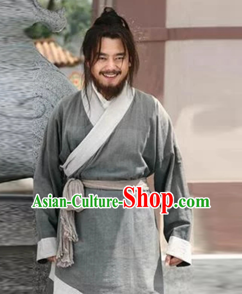 Ancient Chinese China Male Civilian Costume Common People Hanfu Costumes for Men