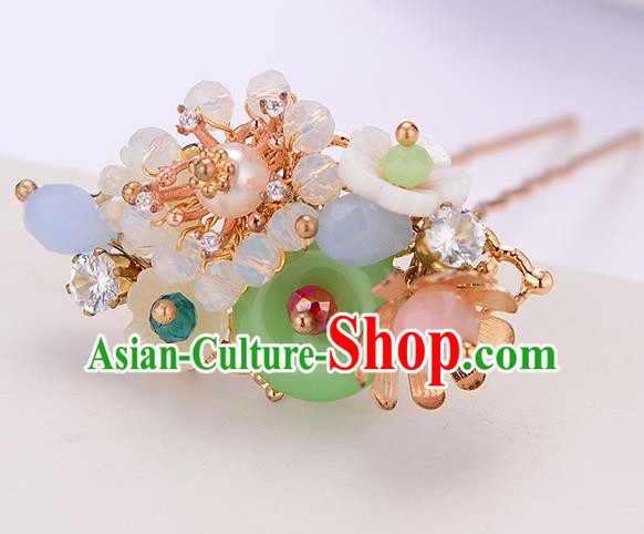 Chinese Ancient Tang Dynasty Princess Flower Hairpins Traditional Hanfu Court Hair Accessories for Women
