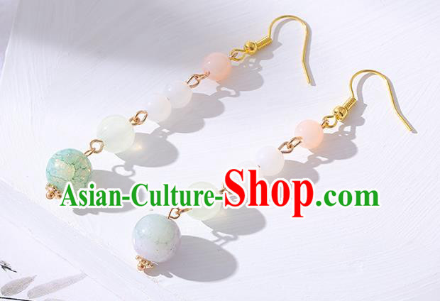 Chinese Traditional Hanfu Jewelry Accessories Ancient Ming Dynasty Princess Earrings for Women