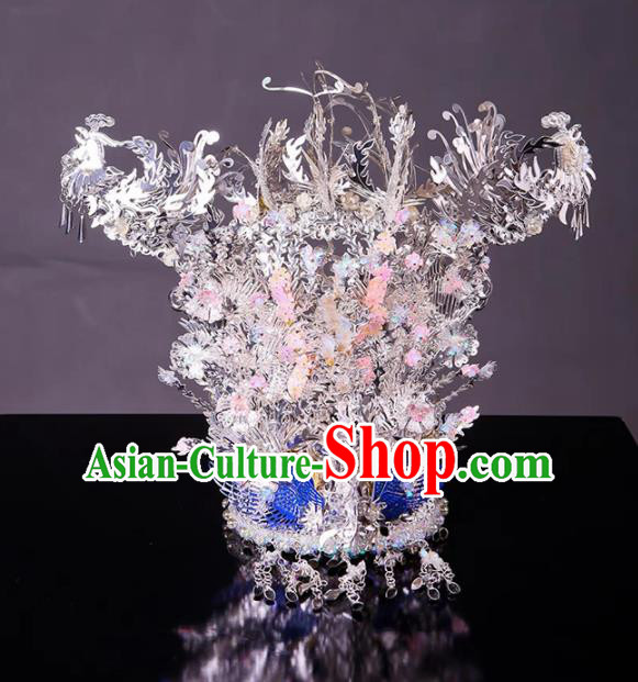 Chinese Ancient Bride Hair Crown Hairpins Traditional Hanfu Court Princess Hair Accessories for Women