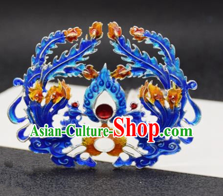 Chinese Ancient Qing Dynasty Queen Cloisonne Phoenix Hairpins Traditional Hanfu Court Hair Accessories for Women