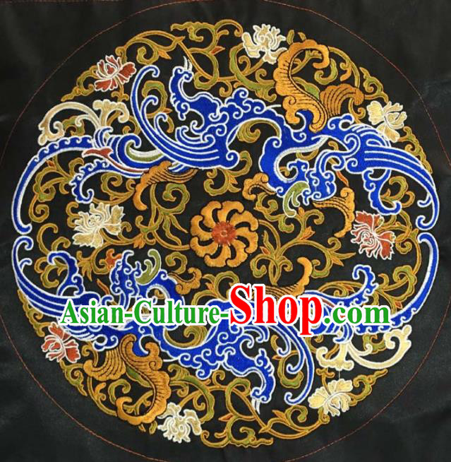Chinese Traditional National Embroidered Chrysanthemum Applique Dress Patch Embroidery Cloth Accessories