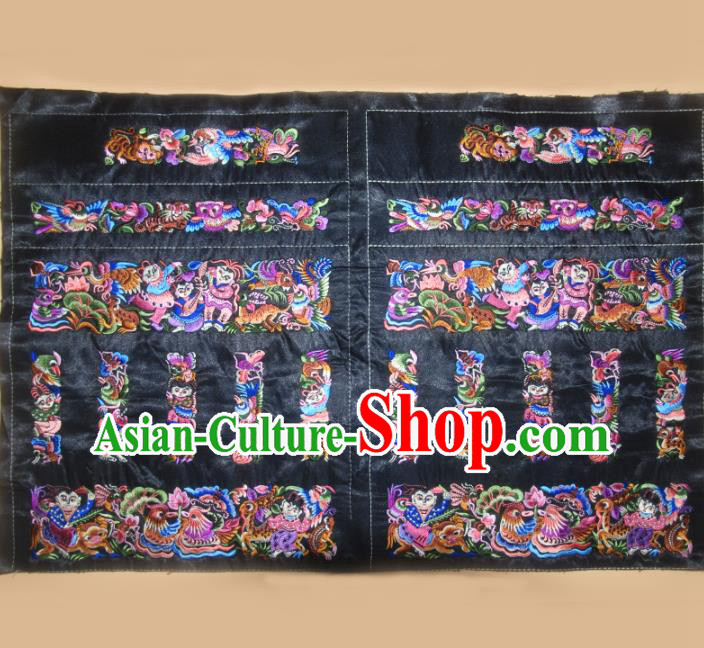 Chinese Traditional Embroidered Purple Mandarin Duck Applique National Dress Patch Embroidery Cloth Accessories