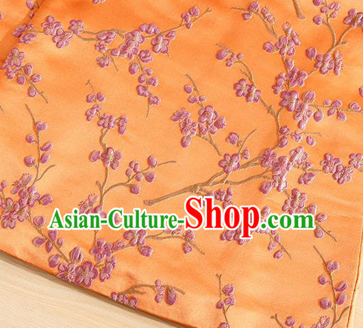 Chinese Traditional Embroidered Plum Blossom Orange Vest National Dress Waistcoat for Women