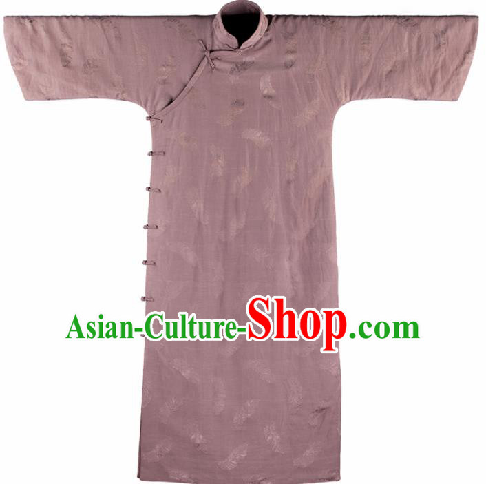 Traditional Chinese Khaki Silk Qipao Dress National Tang Suit Cheongsam Costume for Women