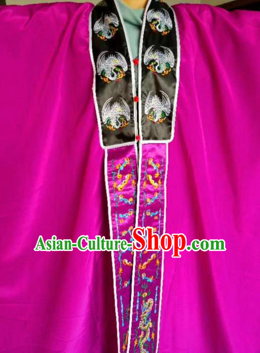 Chinese Traditional Taoism Costume Ancient Taoist Priest Cassocks Embroidered Tai Chi Purple Vestment
