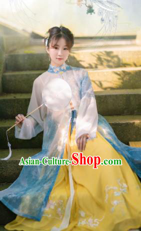 Traditional Chinese Ming Dynasty Nobility Lady Hanfu Dress Ancient Aristocratic Female Historical Costumes for Women