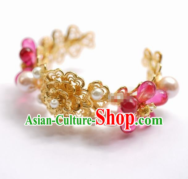 Traditional Chinese Handmade Court Bracelet Jewelry Accessories Ancient Princess Bangle for Women