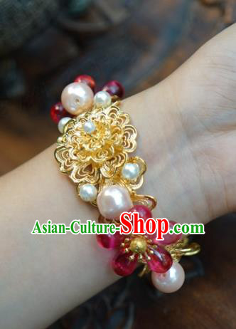 Traditional Chinese Handmade Court Bracelet Jewelry Accessories Ancient Princess Bangle for Women