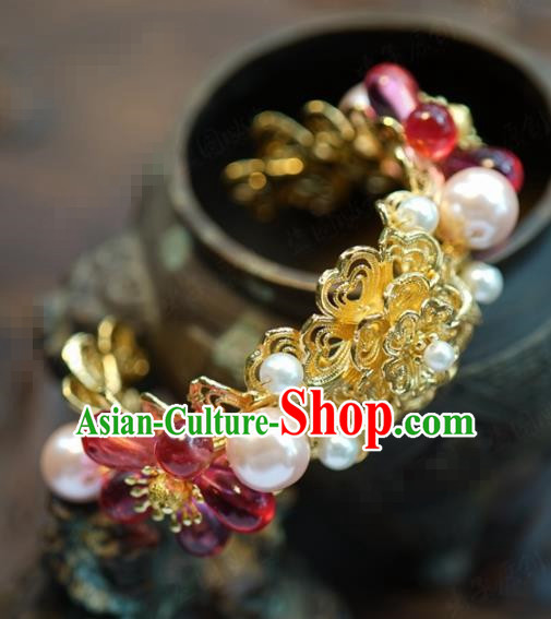 Traditional Chinese Handmade Court Bracelet Jewelry Accessories Ancient Princess Bangle for Women