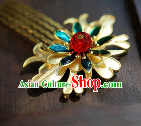 Traditional Chinese Handmade Court Hairpins Hair Accessories Ancient Hanfu Blueing Hair Combs for Women