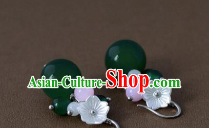 Traditional Chinese Handmade Court Green Ear Accessories Classical Earrings for Women