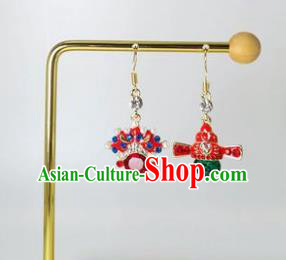 Traditional Chinese Classical Beijing Opera Earrings Handmade Court Ear Accessories for Women