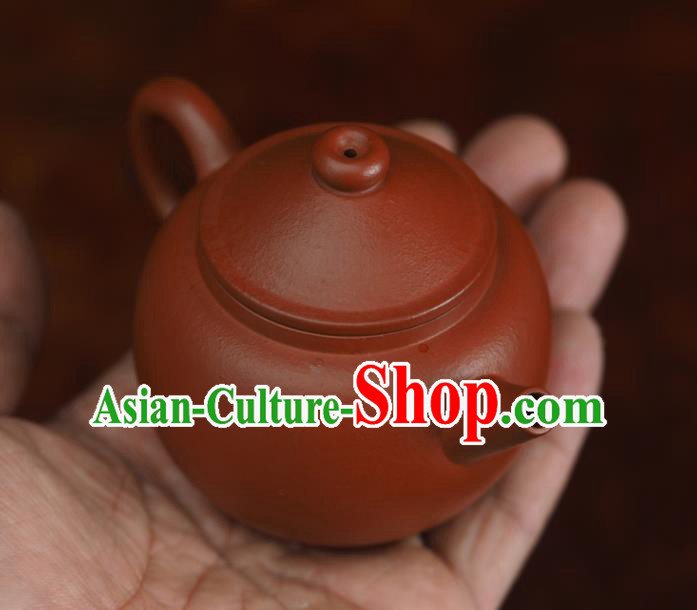 Traditional Chinese Handmade Chaozhou Zisha Teapot Dark Red Clay Pottery Teapot