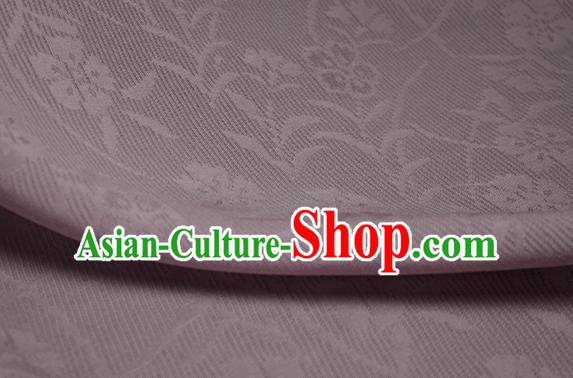 Traditional Chinese Classical Orchid Pattern Pink Silk Fabric Ancient Hanfu Dress Silk Cloth