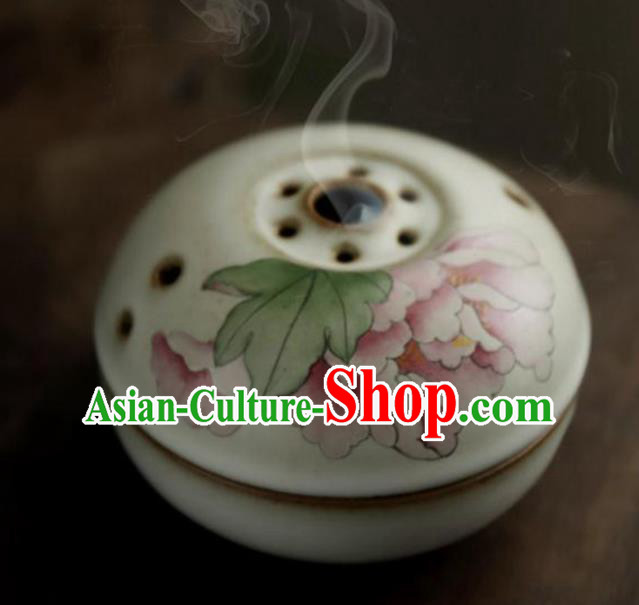 Chinese Classical Handmade Jingdezhen Shi Enamel Censer Porcelain Ceramics Incense Burner