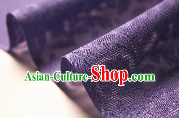 Traditional Chinese Classical Twine Pattern Purple Silk Fabric Ancient Hanfu Dress Silk Cloth