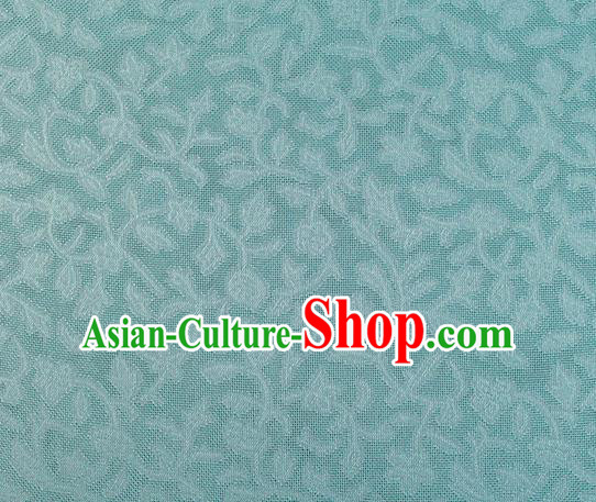 Traditional Chinese Classical Twine Pattern Light Blue Silk Fabric Ancient Hanfu Dress Silk Cloth