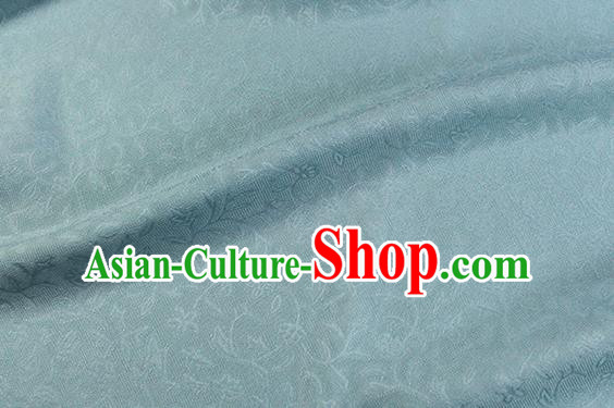 Traditional Chinese Classical Twine Pattern Light Blue Silk Fabric Ancient Hanfu Dress Silk Cloth