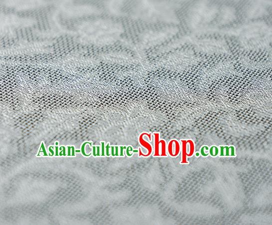 Traditional Chinese Classical Twine Pattern White Silk Fabric Ancient Hanfu Dress Silk Cloth