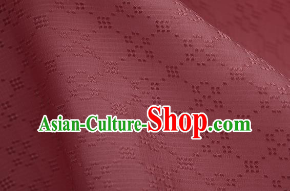 Traditional Chinese Classical Rhombus Pattern Pink Silk Fabric Ancient Hanfu Dress Silk Cloth