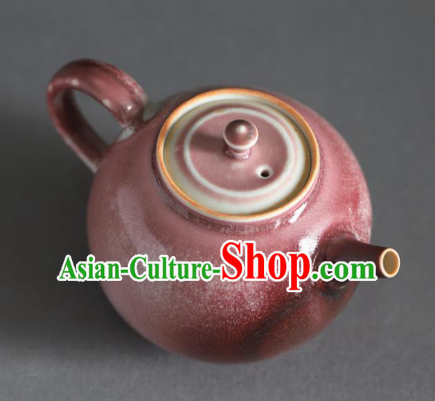 Chinese Classical Handmade Jingdezhen Shi Teapot Porcelain Purple Ceramics Tea Kettle
