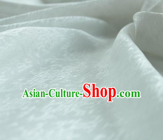 Traditional Chinese Classical Cirrus Pattern Design White Silk Fabric Ancient Hanfu Dress Silk Cloth