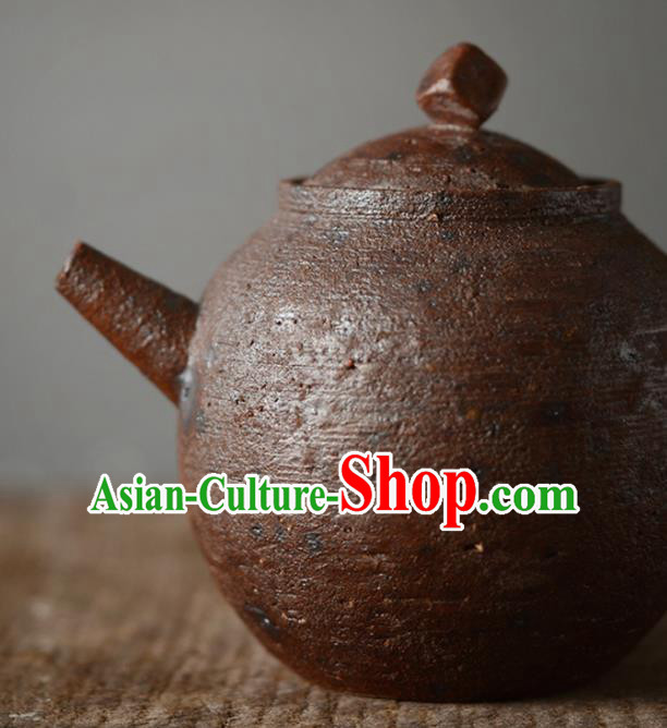 Traditional Chinese Handmade Kung Fu Pottery Teapot Red Clay Tea Kettle